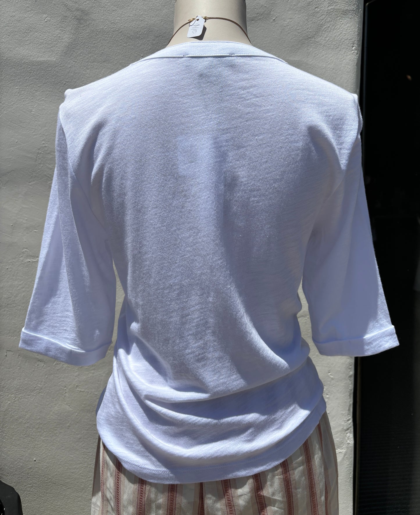 Rolled Sleeve White Tee