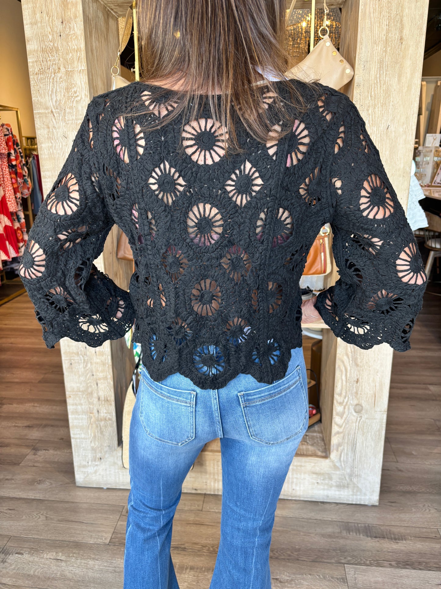 Crochet 3/4 Sleeve Top
