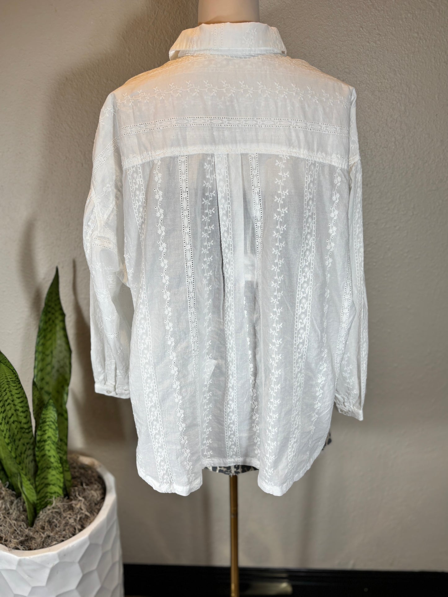 Eyelet Oversized Shirt