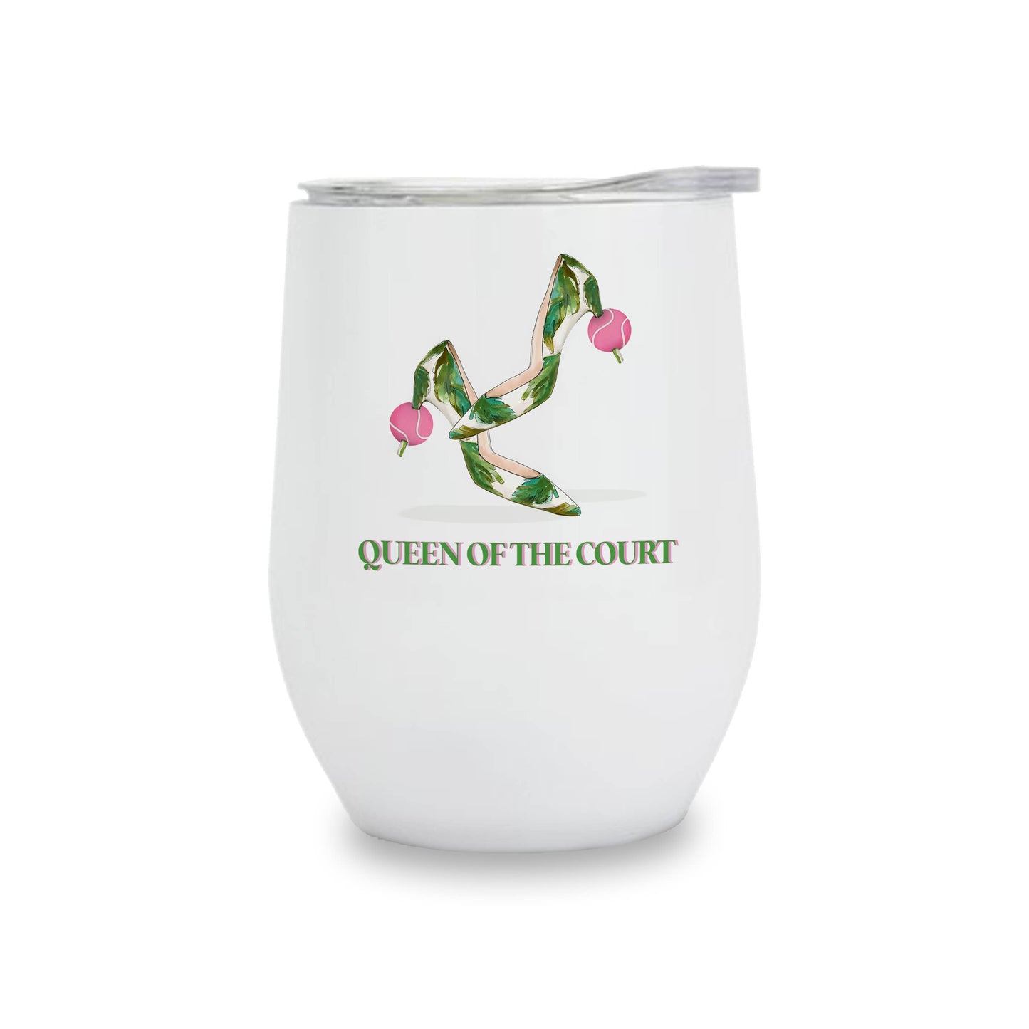 Insulated Wine Tumbler - Queen of the Court - Tennis