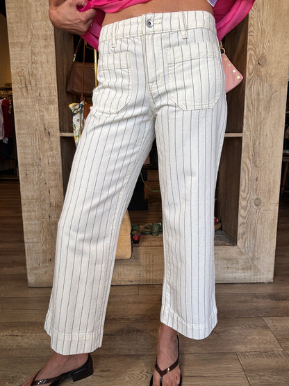 The Marine Bleached White Pinstripe Pant