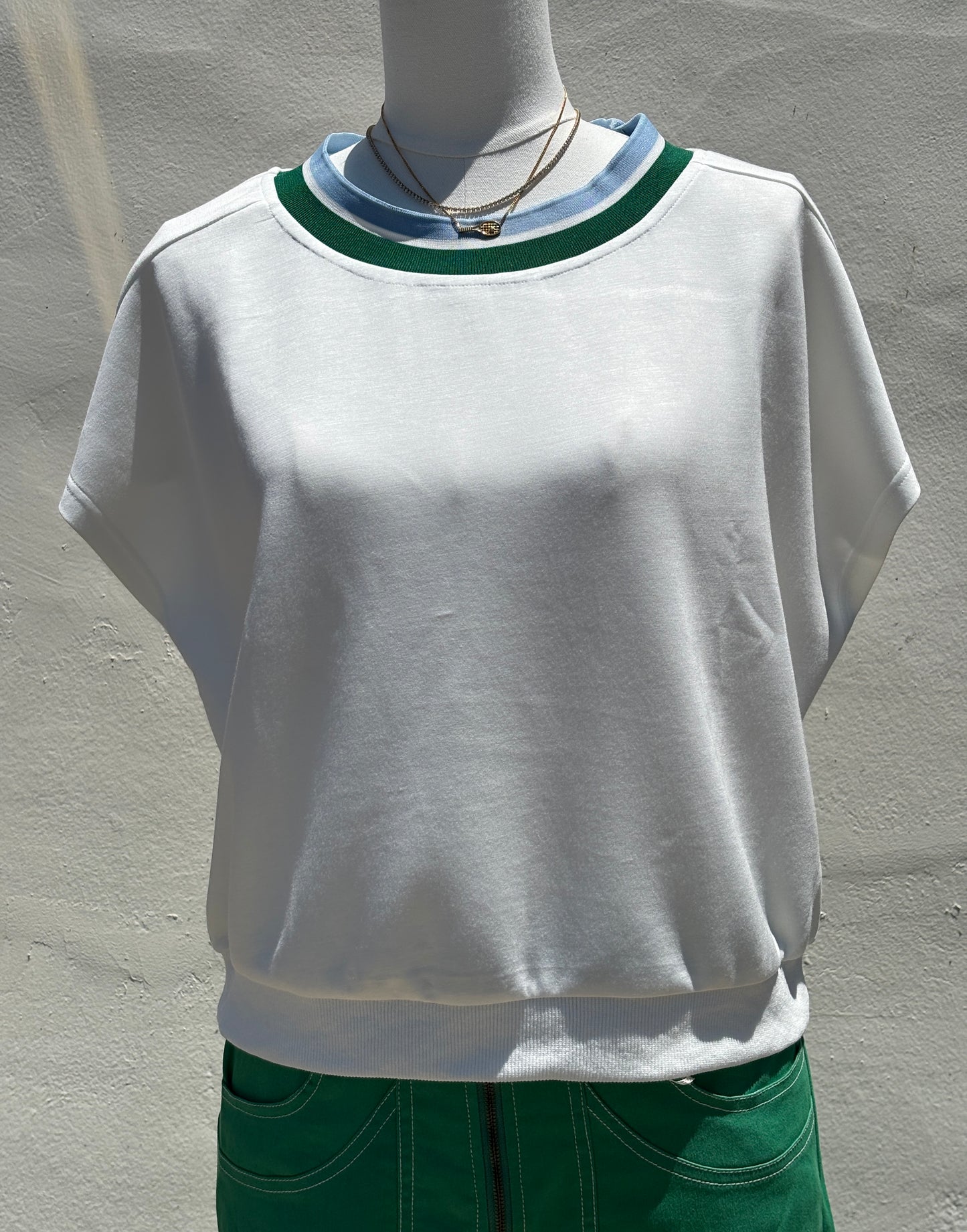 White S/Sleeve Sweatshirt-Gi