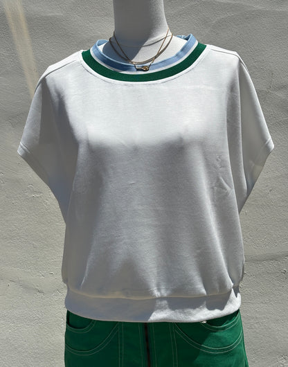White S/Sleeve Sweatshirt-Gi