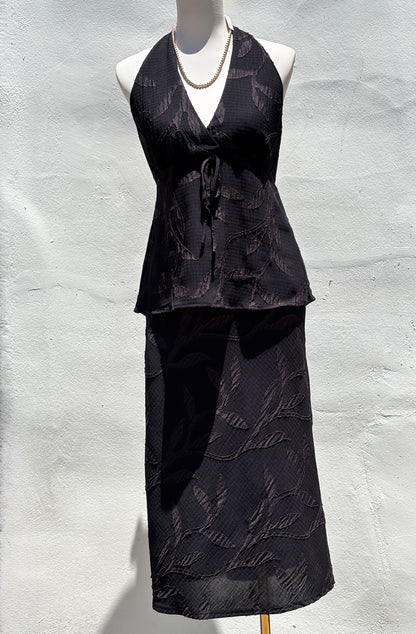 Halter Top Skirt Set-MRose