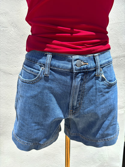 Denim Short w/Side Slit Detail-JBD