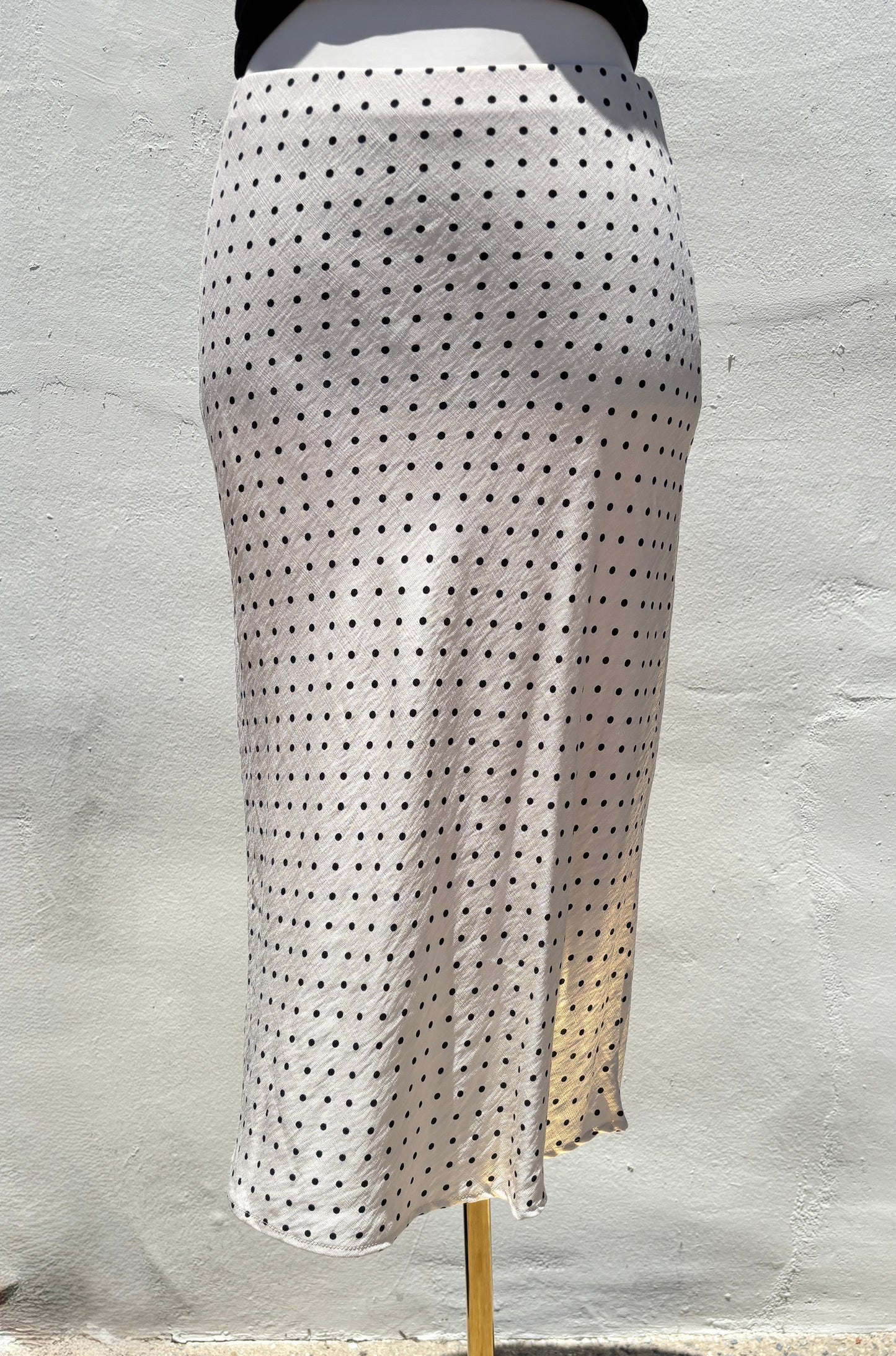 Pokadot Taupe Skirt-Mrose