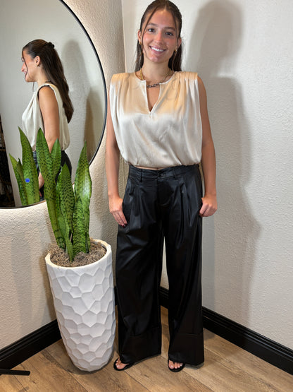 Faux Leather Pants