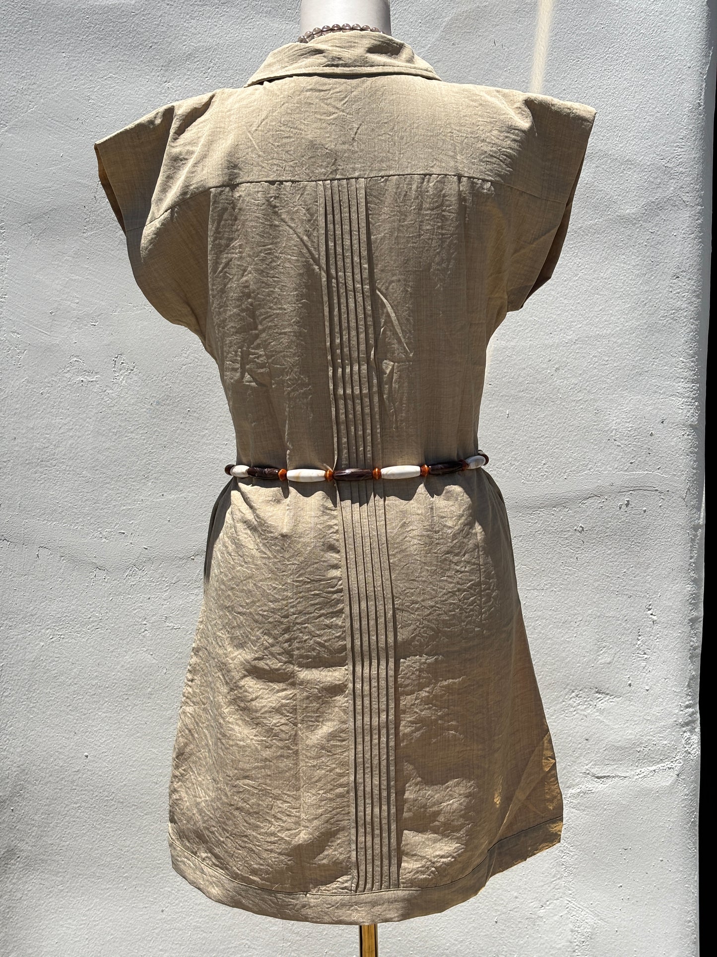 Mini Shirt Dress Khaki-Gi