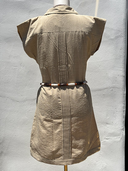 Mini Shirt Dress Khaki-Gi
