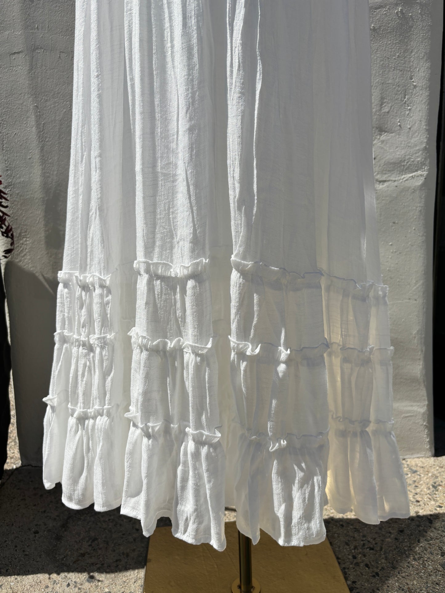 White Flowey Maxi Dress