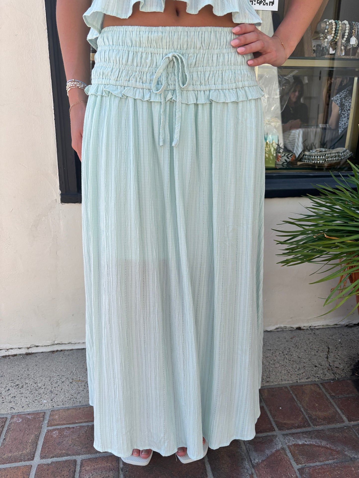 LT Mint Skirt Set Halter Top-AAK