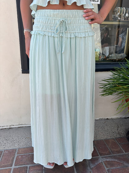 LT Mint Skirt Set Halter Top-AAK