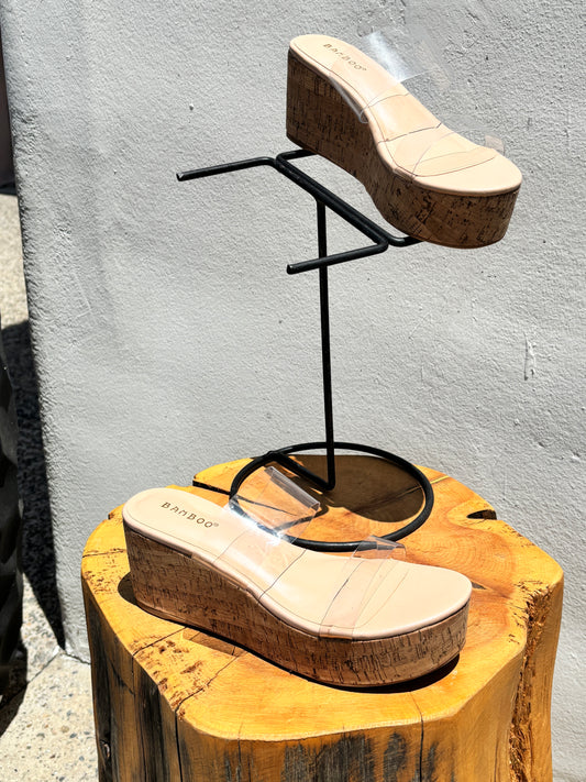 Clear Strap Wedge Shoe-Jo