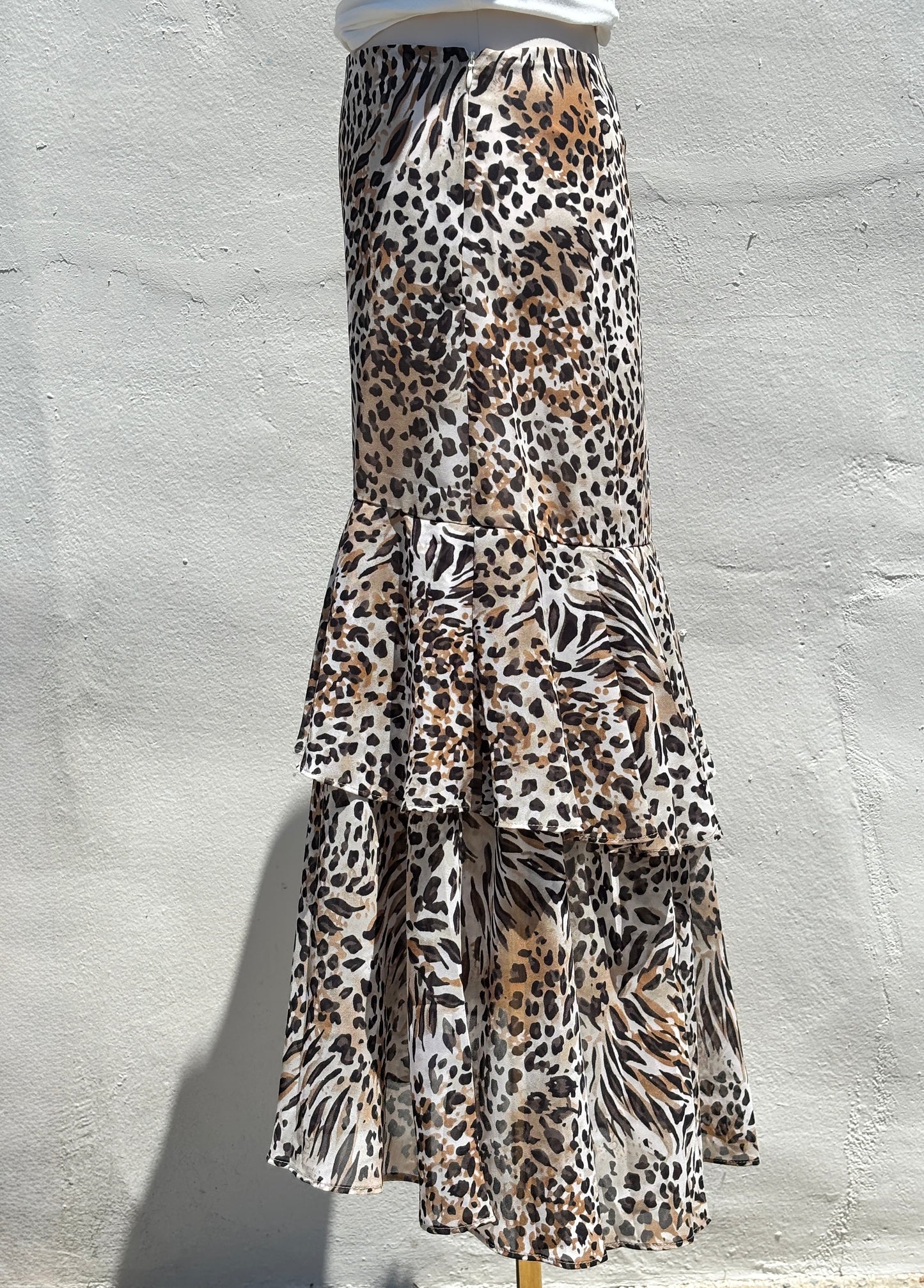 Animal Print Maxi Skirt