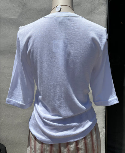 Rolled Sleeve White Tee