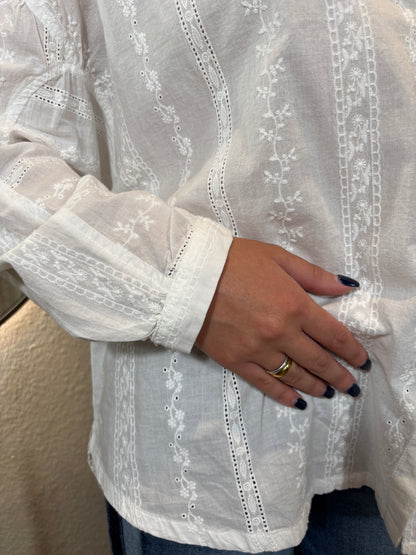 Eyelet Oversized Shirt