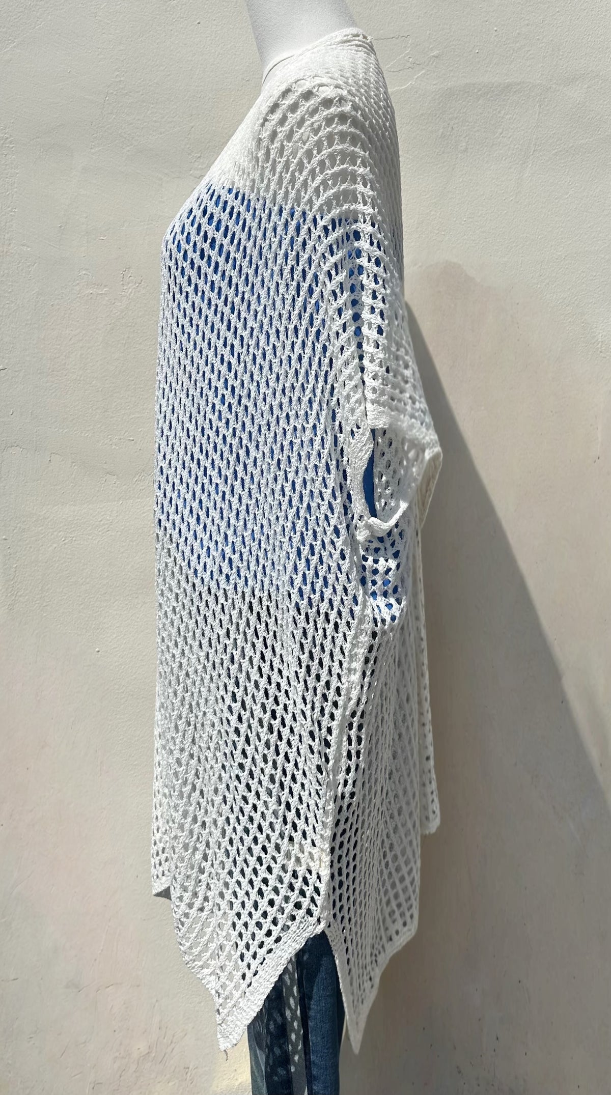 White Macro Poncho