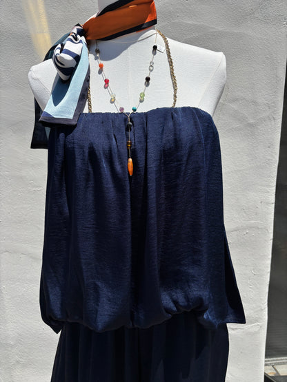 Silk Strapless Bubble Top-Ty