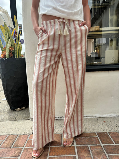 Strip Pant w/Drawstring-Poem