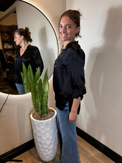 Collar Band Viscose Blouse