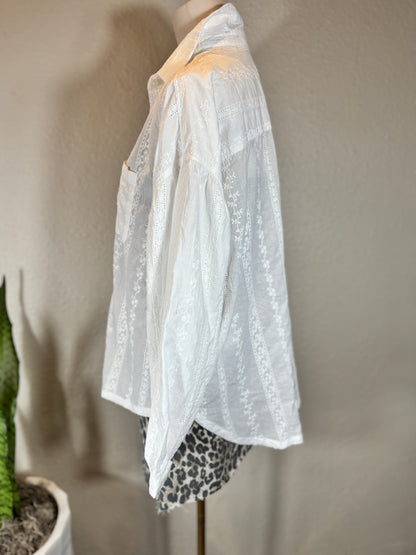 Eyelet Oversized Shirt