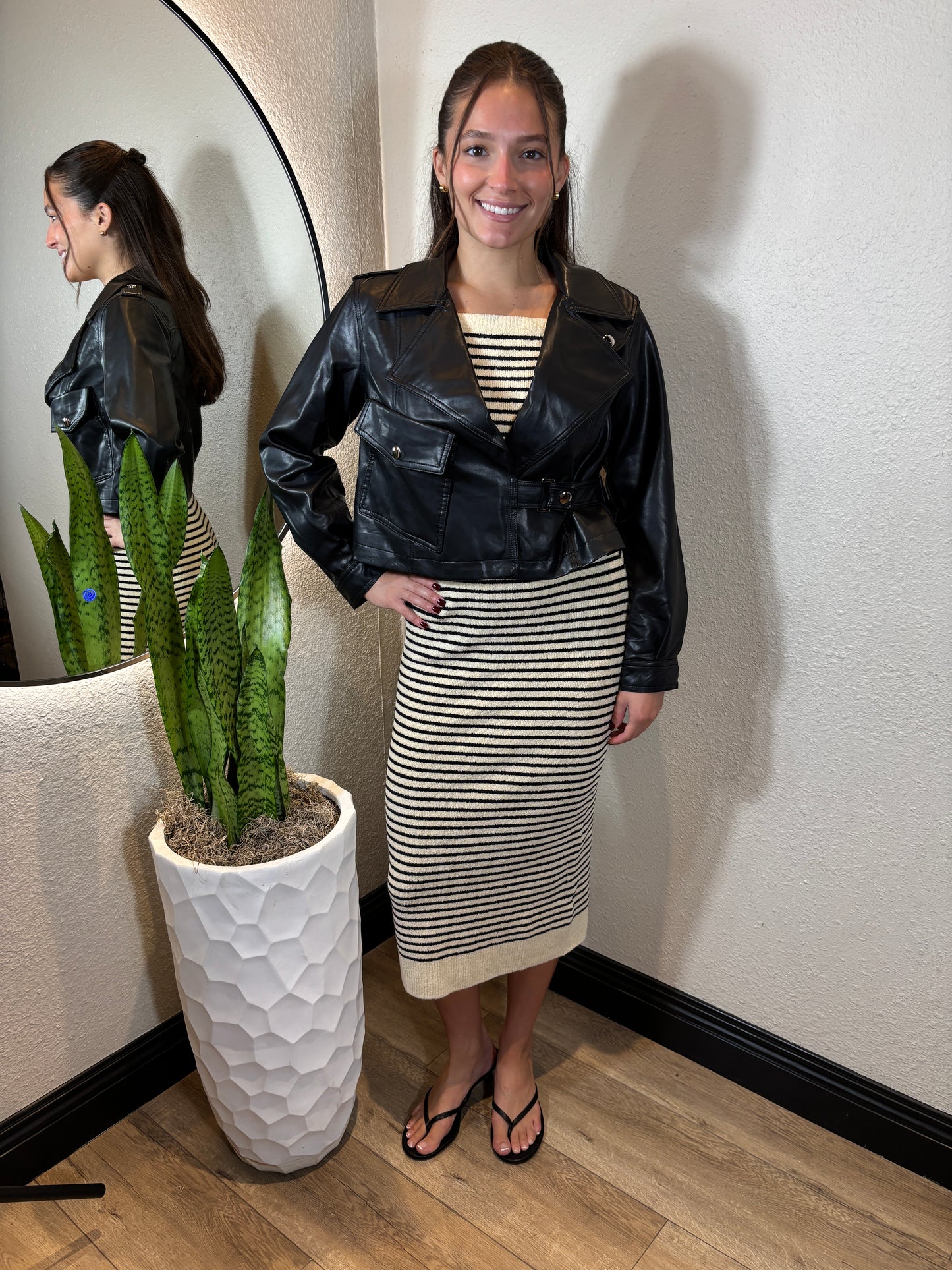 PU Leather Moto Jacket