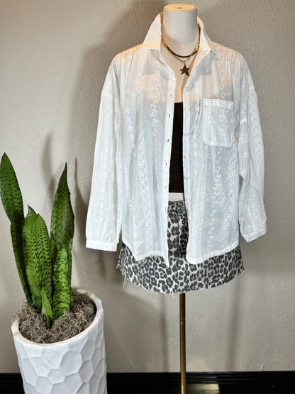 Eyelet Oversized Shirt