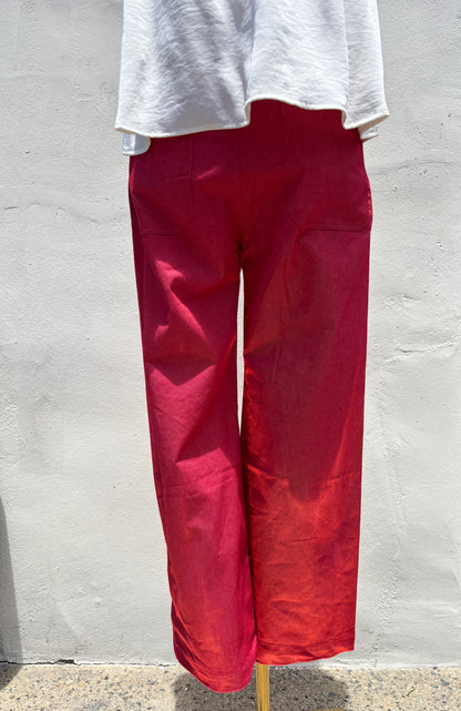 Ankle Crop Raspberry Pant-Gi