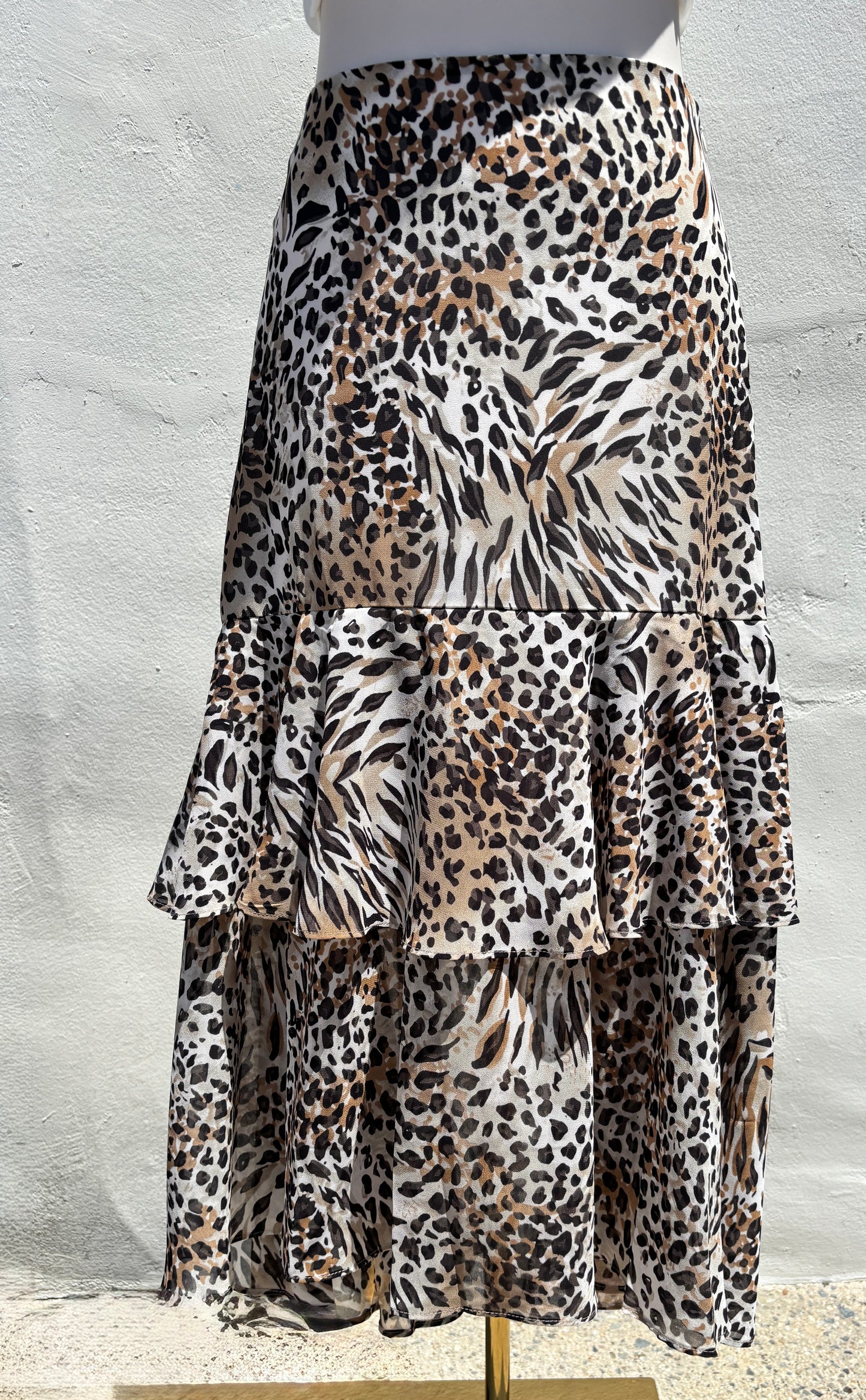 Animal Print Maxi Skirt