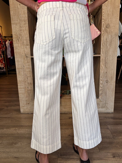The Marine Bleached White Pinstripe Pant
