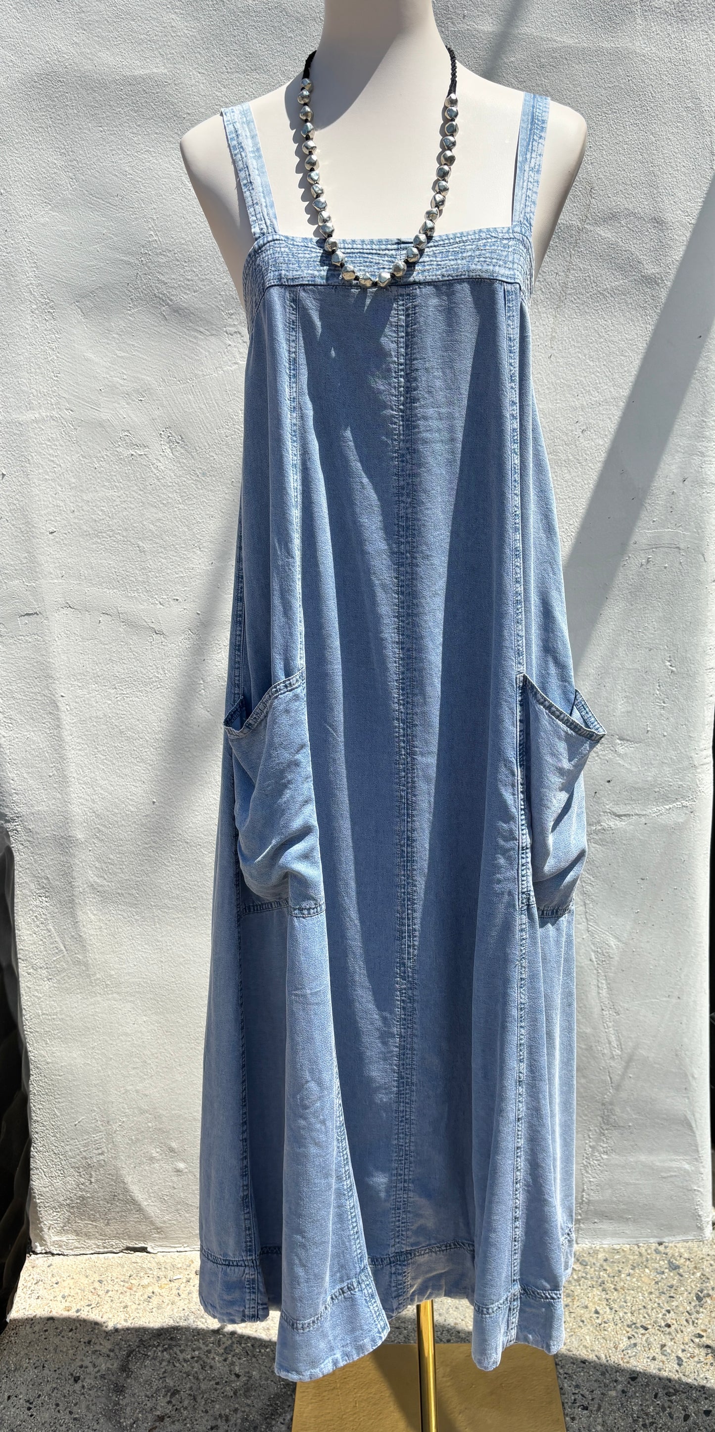 Denim Tencel Maxi Dress