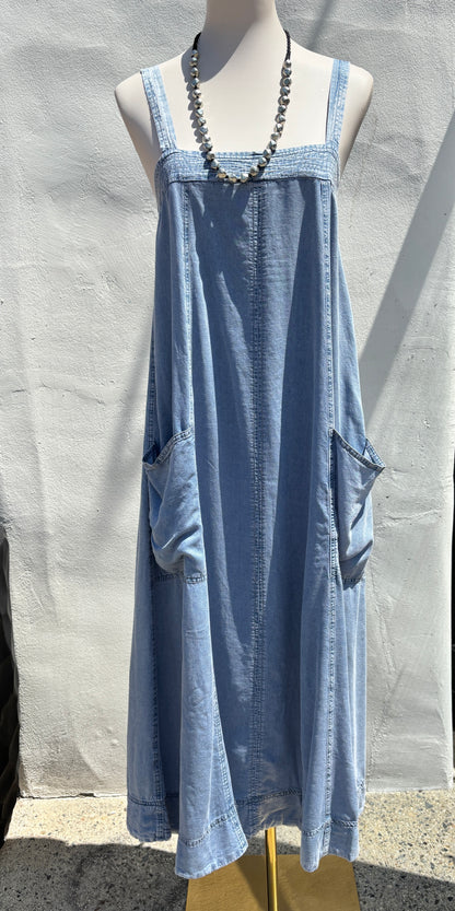Denim Tencel Maxi Dress
