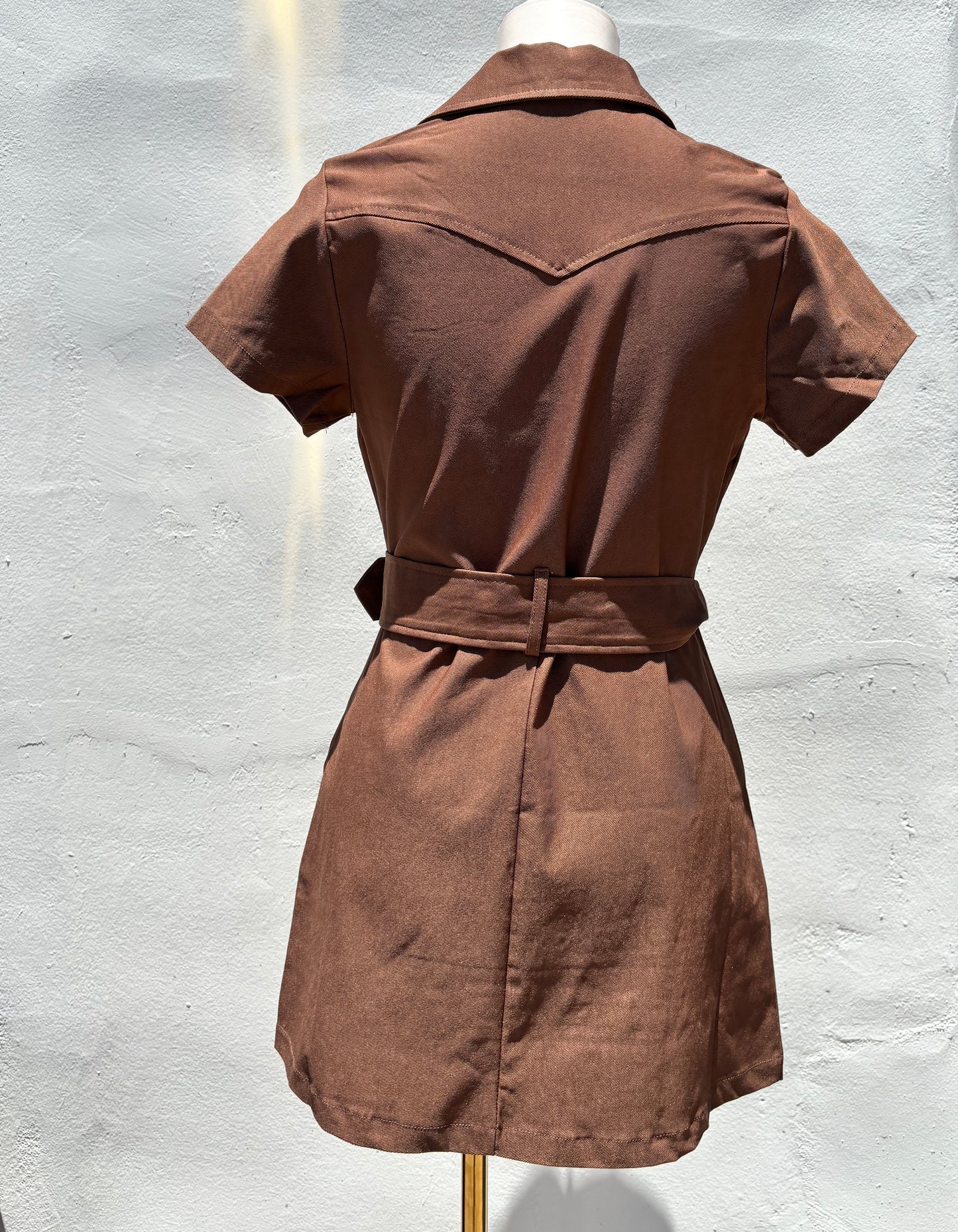 Belted Western Mini Dress