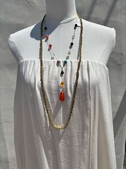 High Low Ivory Silk Dress-Ty