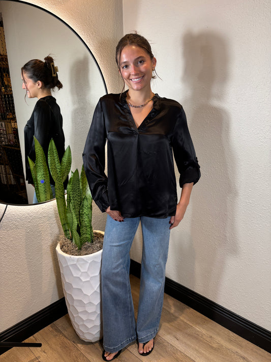 Collar Band Viscose Blouse