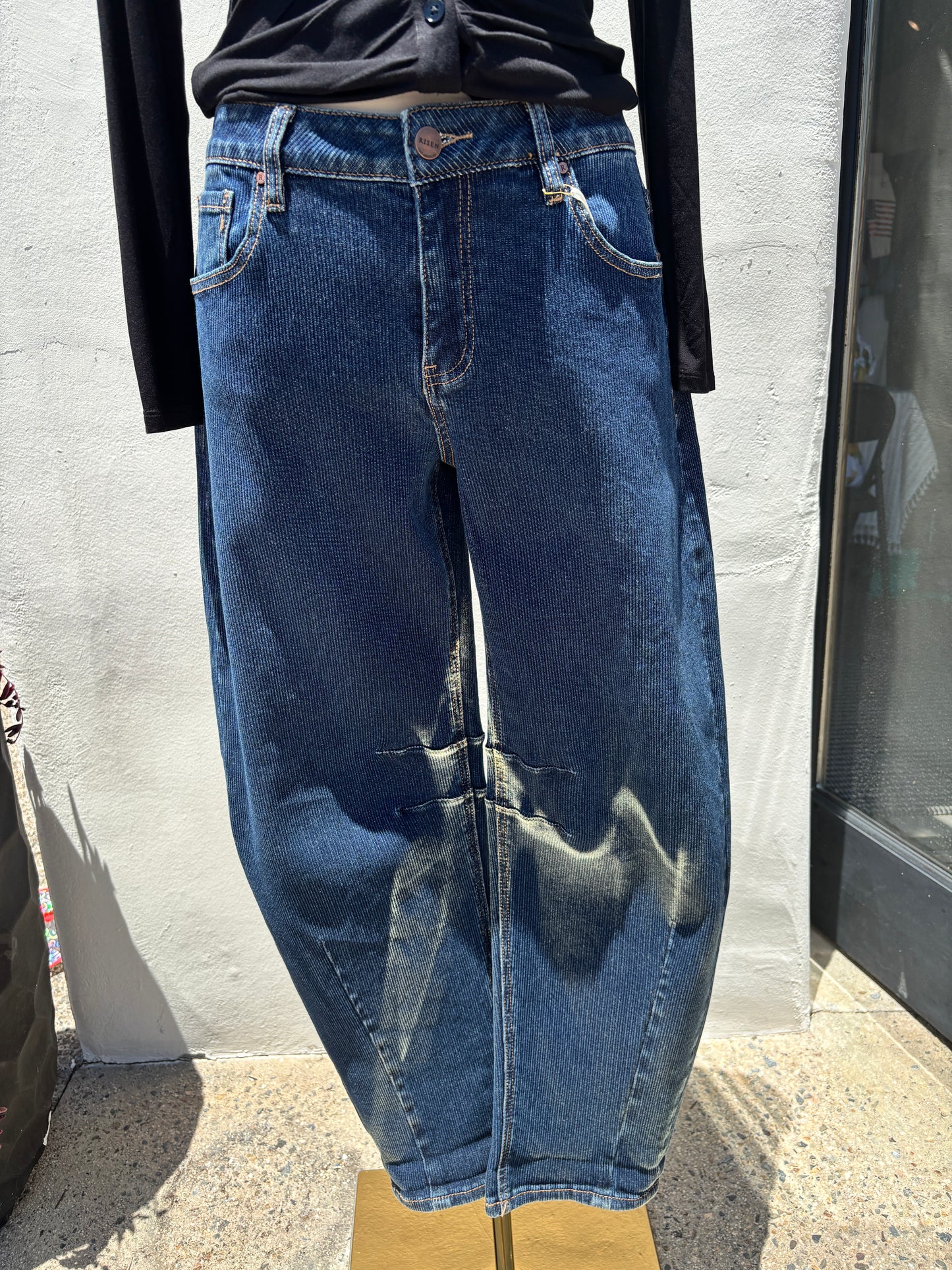 Slouchy Crop Barrel Jeans