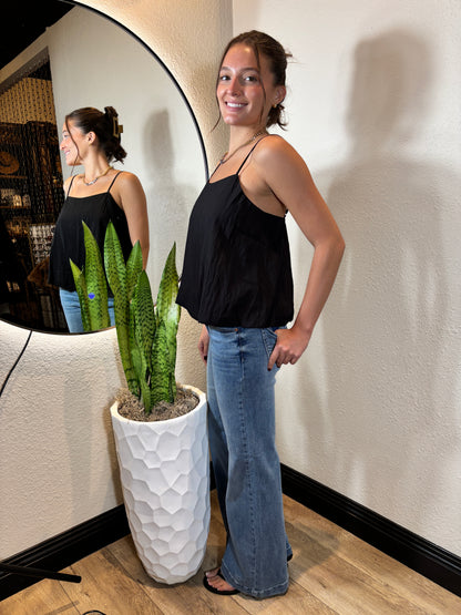 Billowy Cami Top with Bubble Hem