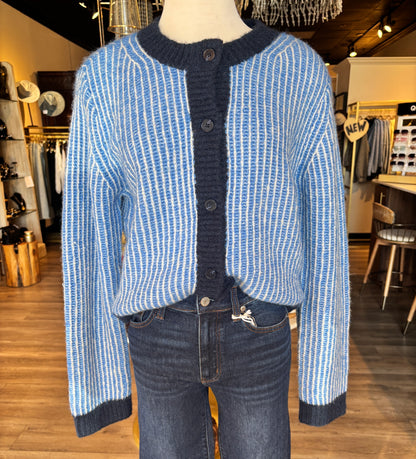 Muse Fitted Blue Cardigan
