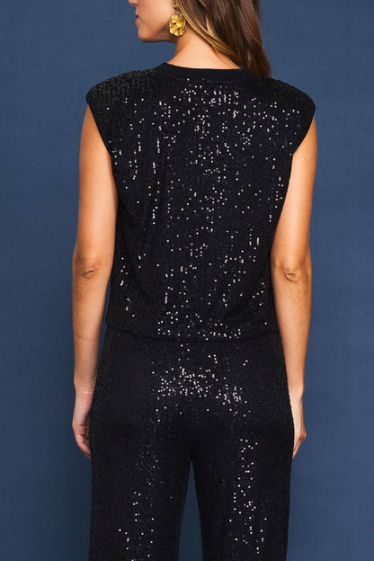 Sequin Bubble Muscle Tank