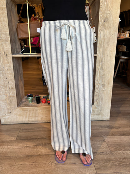 Strip Pant w/Drawstring-Poem