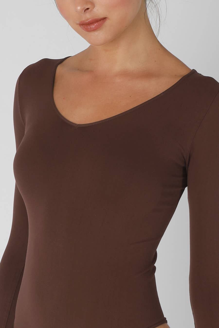 Jersey V Neck LS Bodysuit