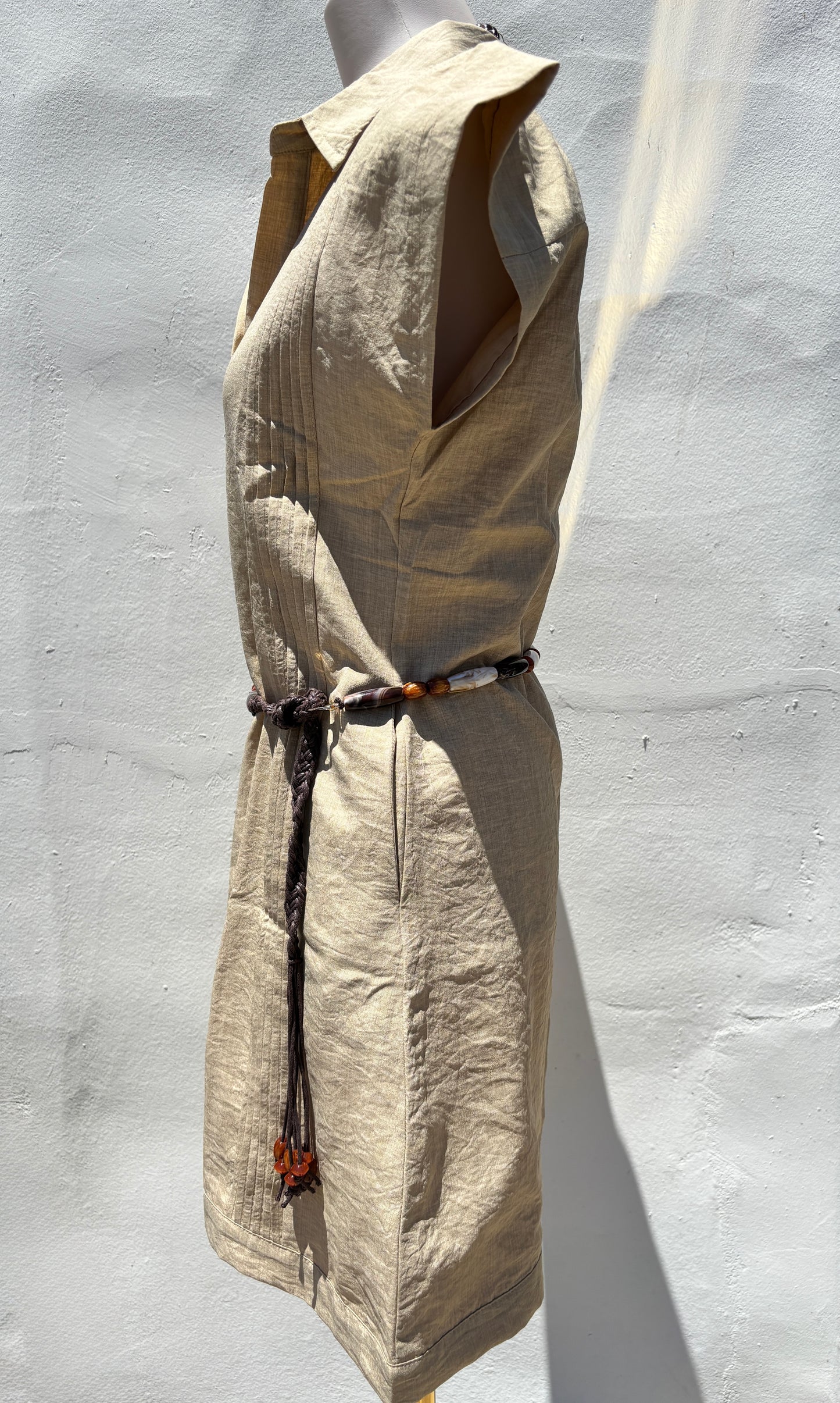 Mini Shirt Dress Khaki-Gi
