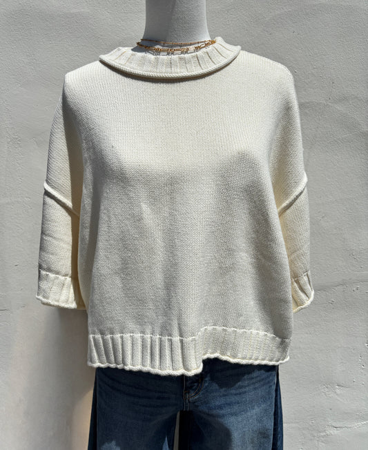 S/S Ecru Sweater-ml