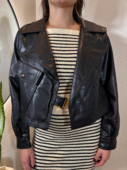 PU Leather Moto Jacket