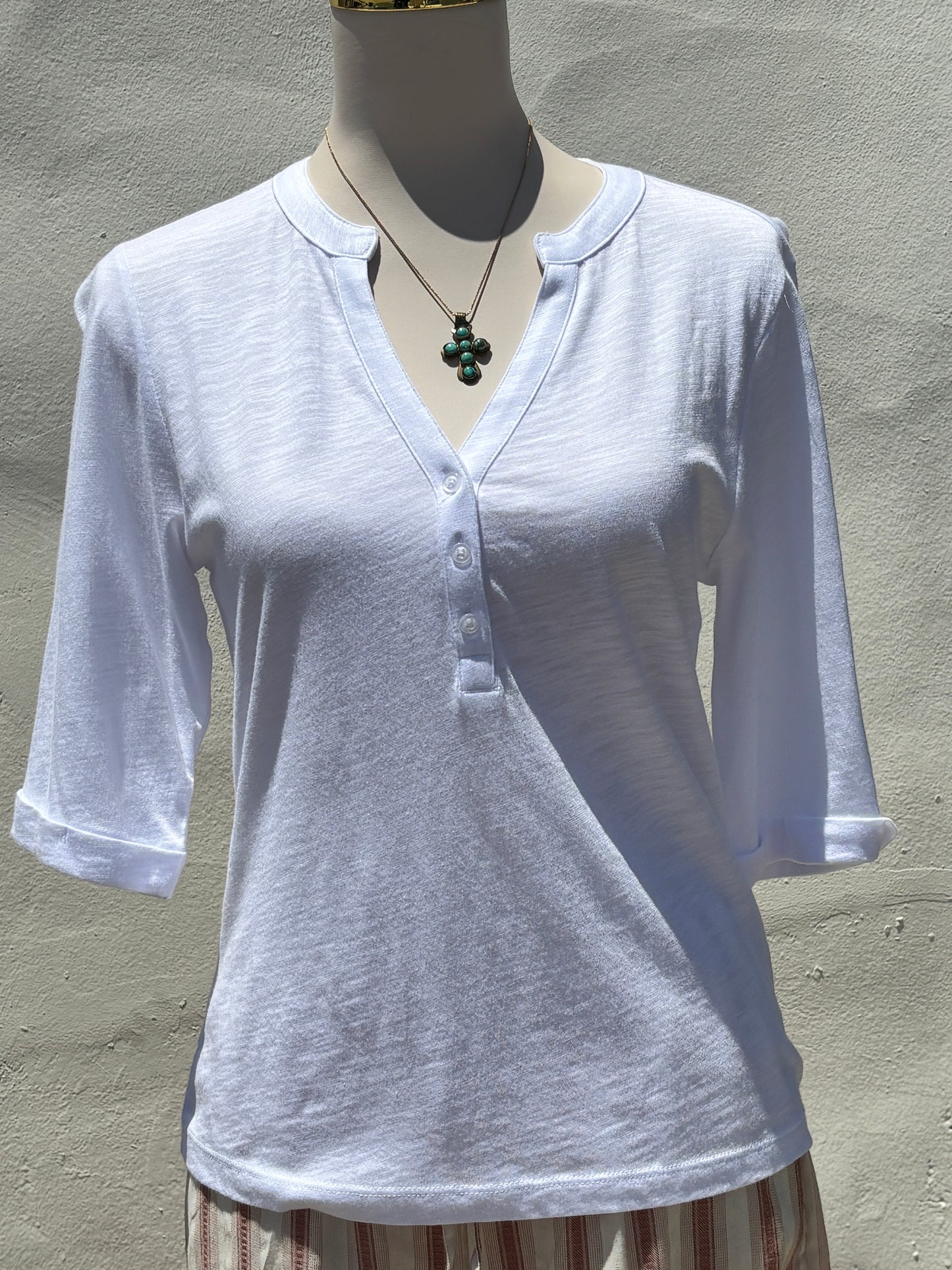 Rolled Sleeve White Tee