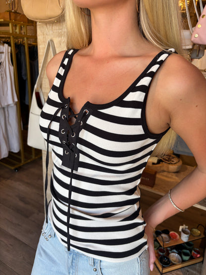 Lace Up Tank-Sanc