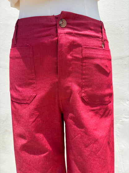 Ankle Crop Raspberry Pant-Gi