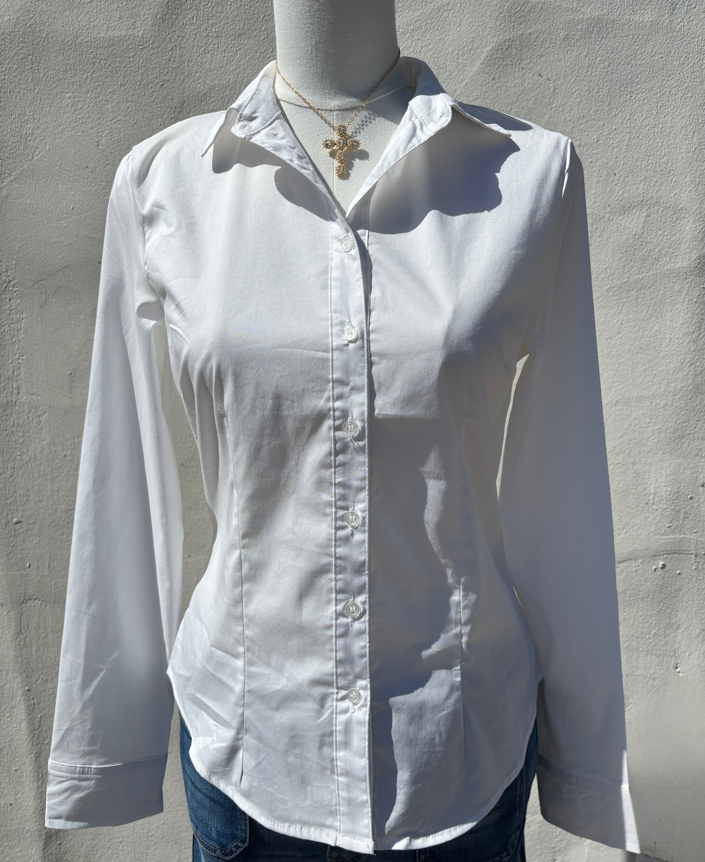 White L/S Button up Shirt-LP