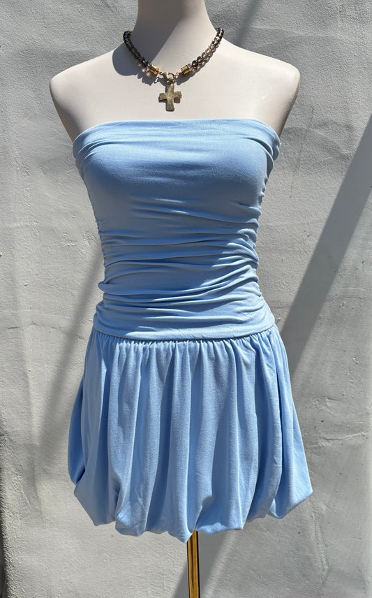 Ballon Tube Mini Dress-Hrt