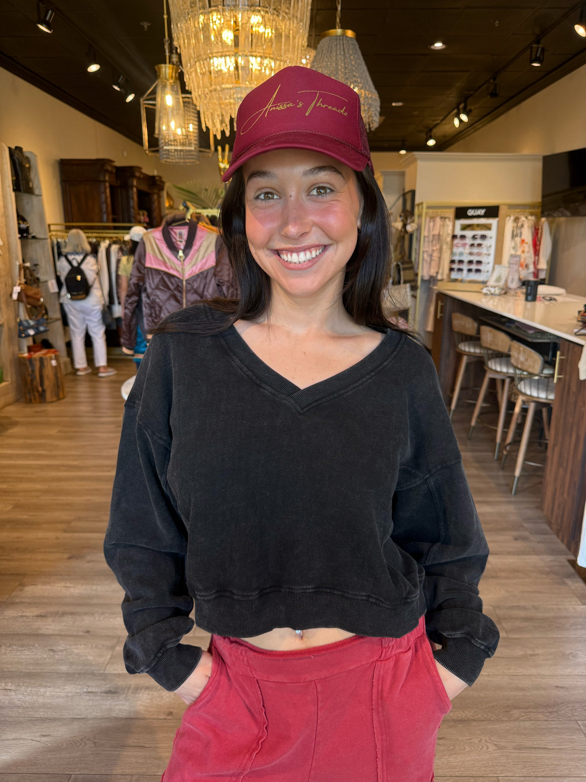 V-Neck Sweat Shirt